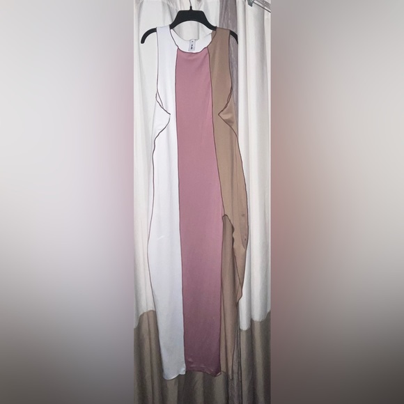 Napoleon Nude Colorblock Dress - Picture 1 of 3